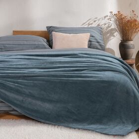 Κουβέρτα Cosy Fleece Dusty Blue 160x220 Nef-Nef Homeware