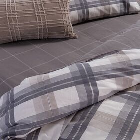 Σετ Παπλωματοθήκη Charlie Grey 240x230 Υπέρδιπλη Nef-Nef Homeware