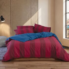 Σετ Σεντόνια Casual Vertia Bordo 240x260Υπέρδιπλα+(160x200+32)κατωσέντονο με λάστιχο  Nef Nef Homeware