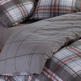 Σετ Παπλωματοθήκη Resten Grey 160x230 Μονή Φανέλα Nef Nef Homeware