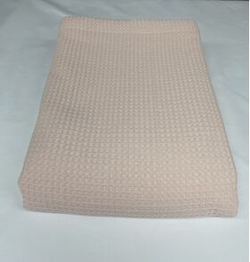 Πικέ κουβέρτα Pink Μονόχρωμη 1.60x2.50 Μονή Basic 100% Βαμβάκι