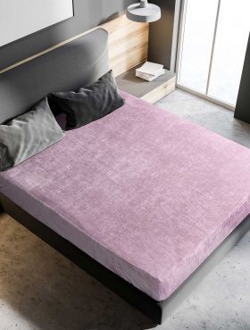 Σεντόνι Gelid Pink Flanel Fleece με λάστιχο 120x200+30 Μονό Madi Homeware