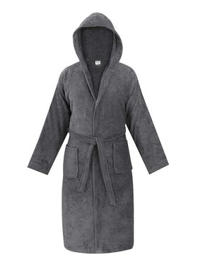 Μπουρνούζι Κουκούλα Olia Anthracite Madi Homeware