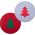 Σετ 2τμχ. Σουπλά Felt Tree Grey  Nef-Nef Homeware