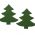 Σετ 4 τμχ.Θήκη Μαχαιροπήρουνων Felt Tree Green Nef-Nef Homeware