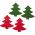 Σετ 4 τμχ.Θήκη Μαχαιροπήρουνων Felt Tree Green Nef-Nef Homeware