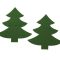 Σετ 4 τμχ.Θήκη Μαχαιροπήρουνων Felt Tree Green Nef-Nef Homeware