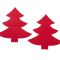 Σετ 4 τμχ.Θήκη Μαχαιροπήρουνων Felt Tree Red Nef-Nef Homeware