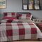 Σετ Σεντόνια Μονά Casual Check Bordo 170x270 Μονά +(100x200+35) κατωσέντονο με λάστιχο Nef-Nef Homeware