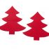 Σετ 4 τμχ.Θήκη Μαχαιροπήρουνων Felt Tree Red Nef-Nef Homeware